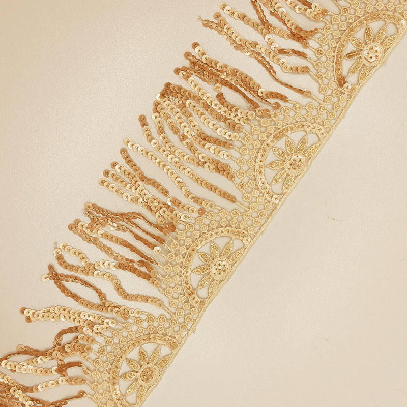 نوار یراق مدل گیپور و پولک طول یک متر