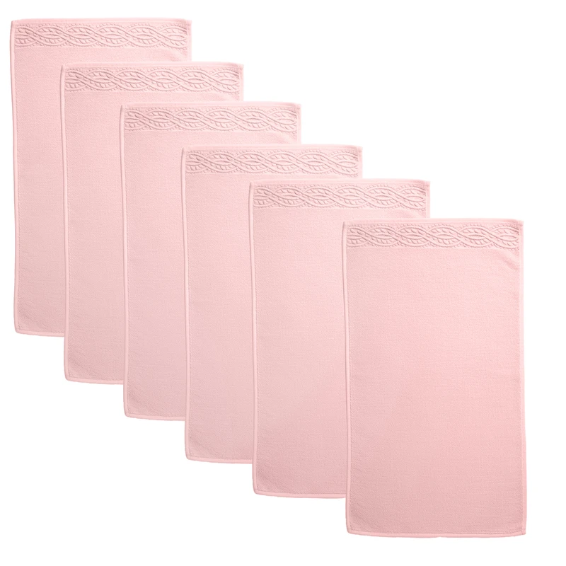 حوله دست و  صورت هوبی مدل YAPRAGLAR سایز 85x50 مجموعه 6 عددی