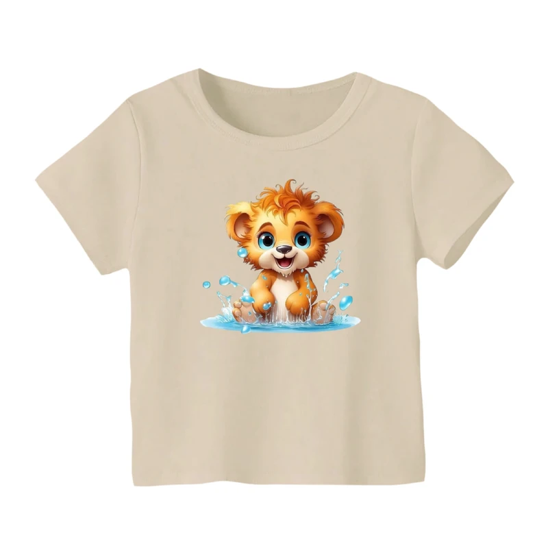 تی شرت آستین کوتاه بچگانه مدل شیر کد ۱۲