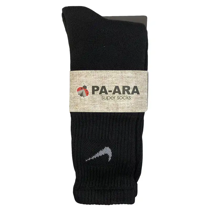 جوراب مردانه پاآرا مدل داخل حوله ای رنگ مشکی