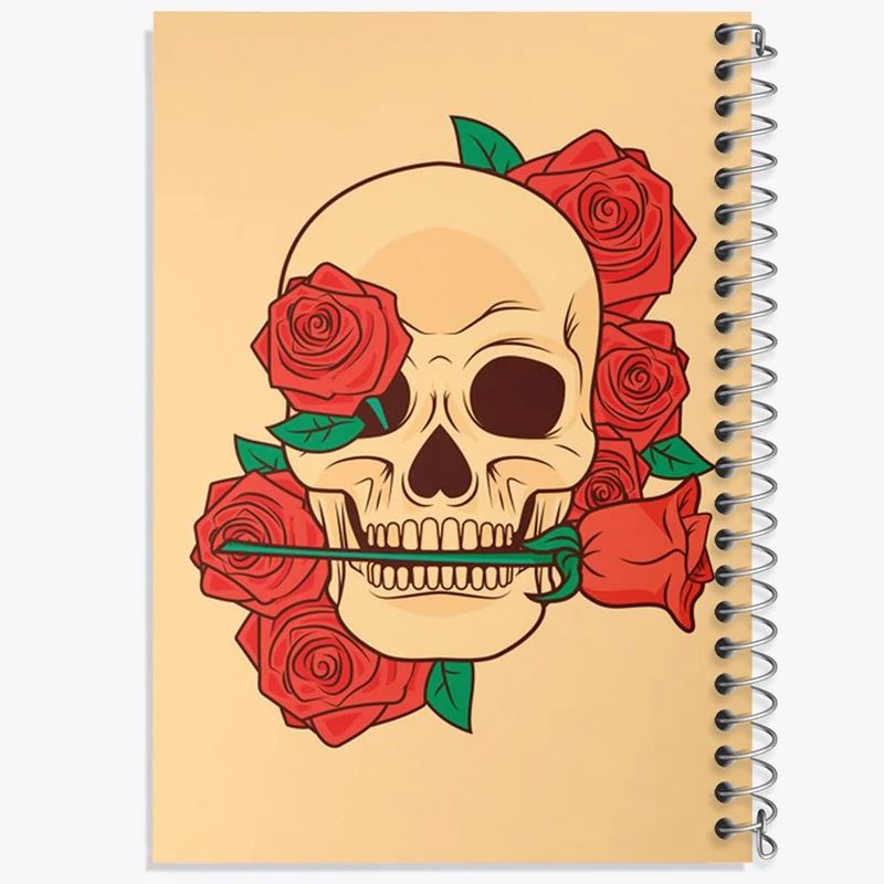 دفتر شطرنجی 50 برگ خندالو طرح اسکلت Skleton کد 1184