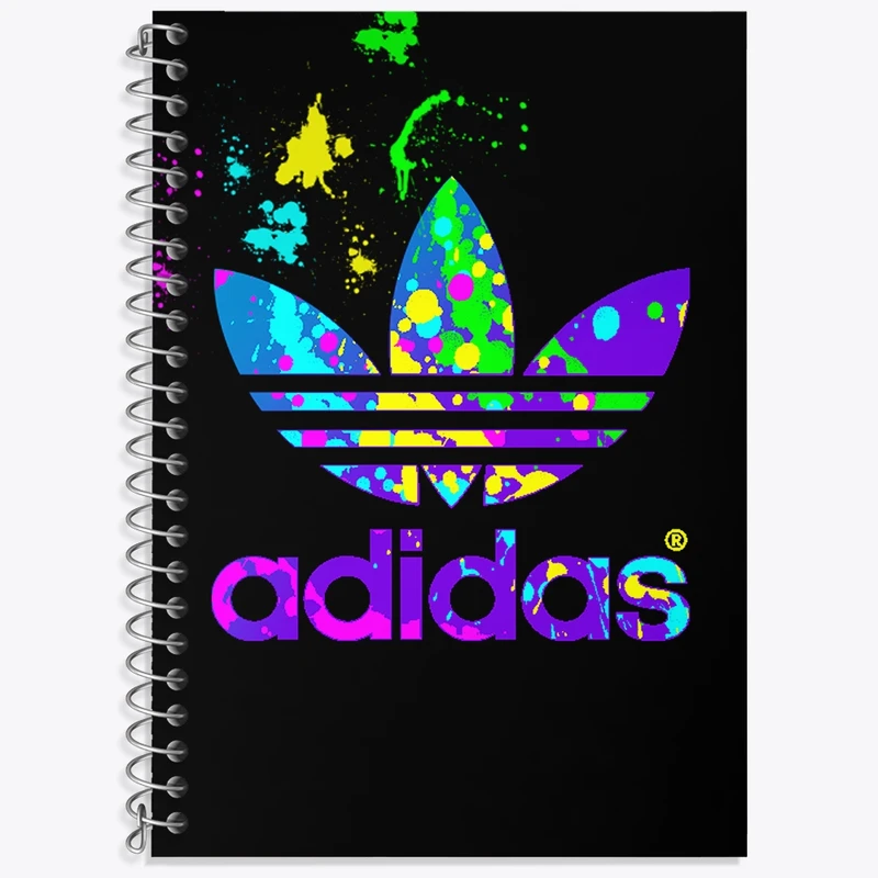 دفتر زبان 50 برگ خندالو مدل سه خط طرح آدیداس (Adidas) کد 36943