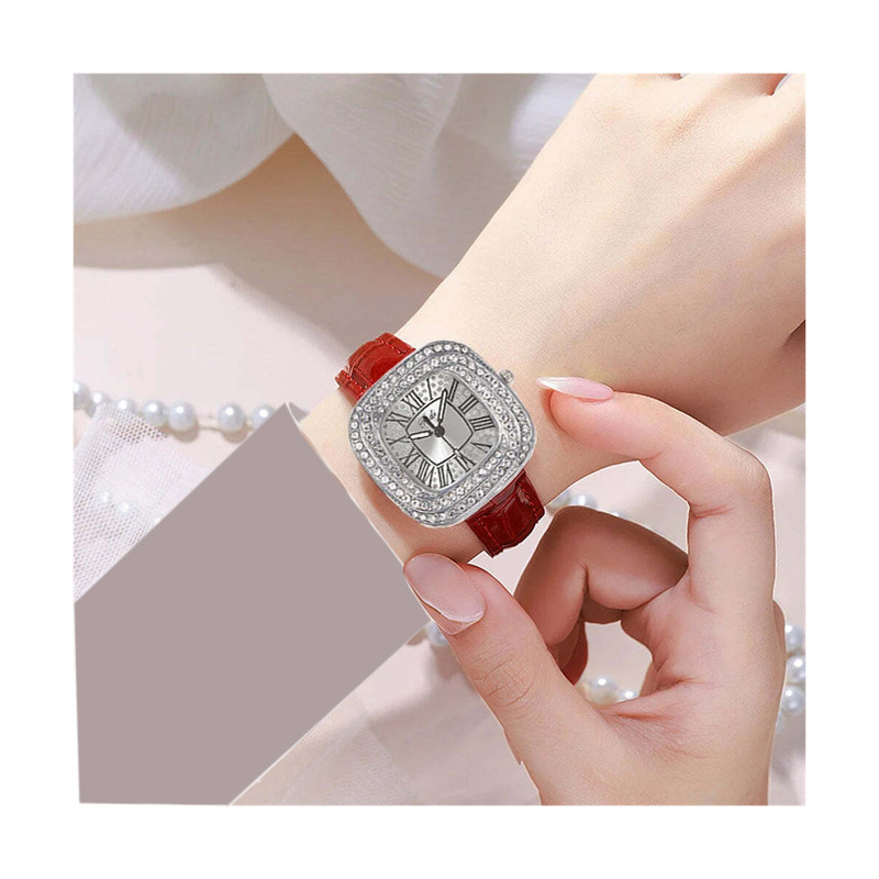 ساعت مچی عقربه ای زنانه مدل نگینی کد gherm01