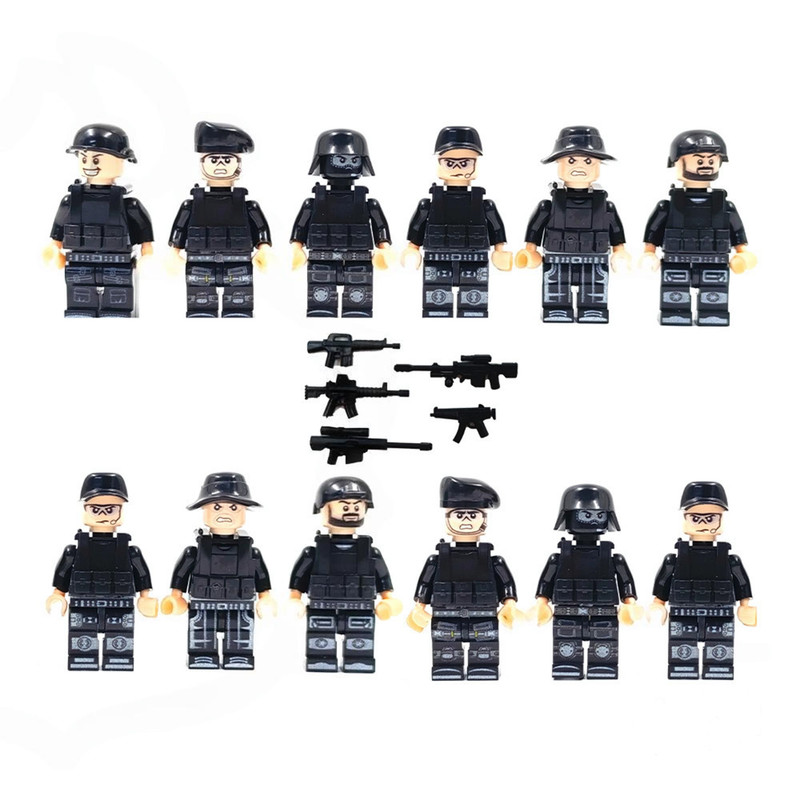 فیگور مدل پلیس ارتفاع 4/5 سانتی متر مجموعه 12 عددی کد 633