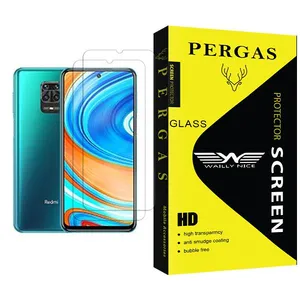 Waily Nice Pergas Glass MIX002 Screen Protector For Xiaomi Redmi Note 9 Pro Max Pack Of 2