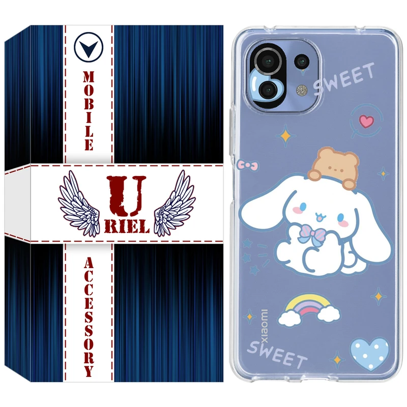 کاور یوریل مدل Clear کد 24 طرح خرگوش بامزه مناسب برای گوشی موبایل شیائومی Mi 11 Lite / 11 Lite 5G NE