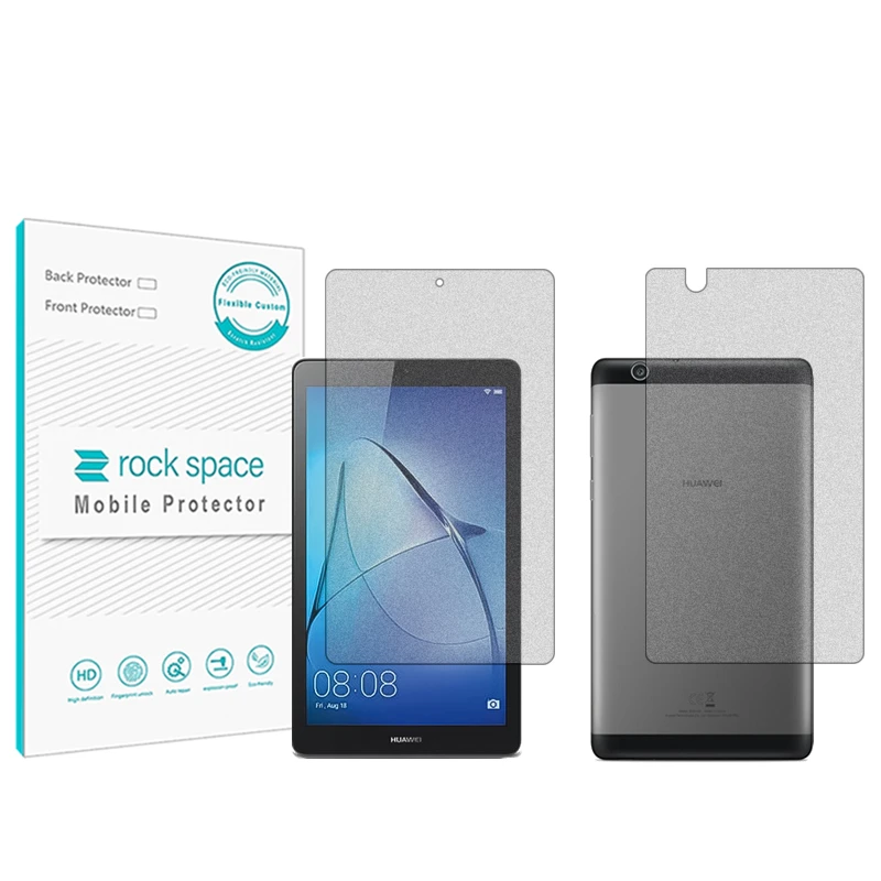 محافظ صفحه نمایش مات راک اسپیس مدل HyMTT مناسب برای تبلت هوآوی Mediapad T3 7.0 Wifi به همراه محافظ پشت گوشی
