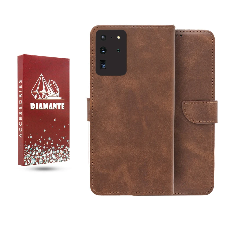  کیف کلاسوری دیامانته مدل چرم مناسب برای گوشی موبایل سامسونگ Galaxy S20 Ultra
