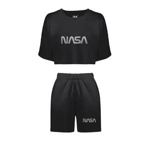 ست نیم تنه و شلوارک زنانه مدل NASA