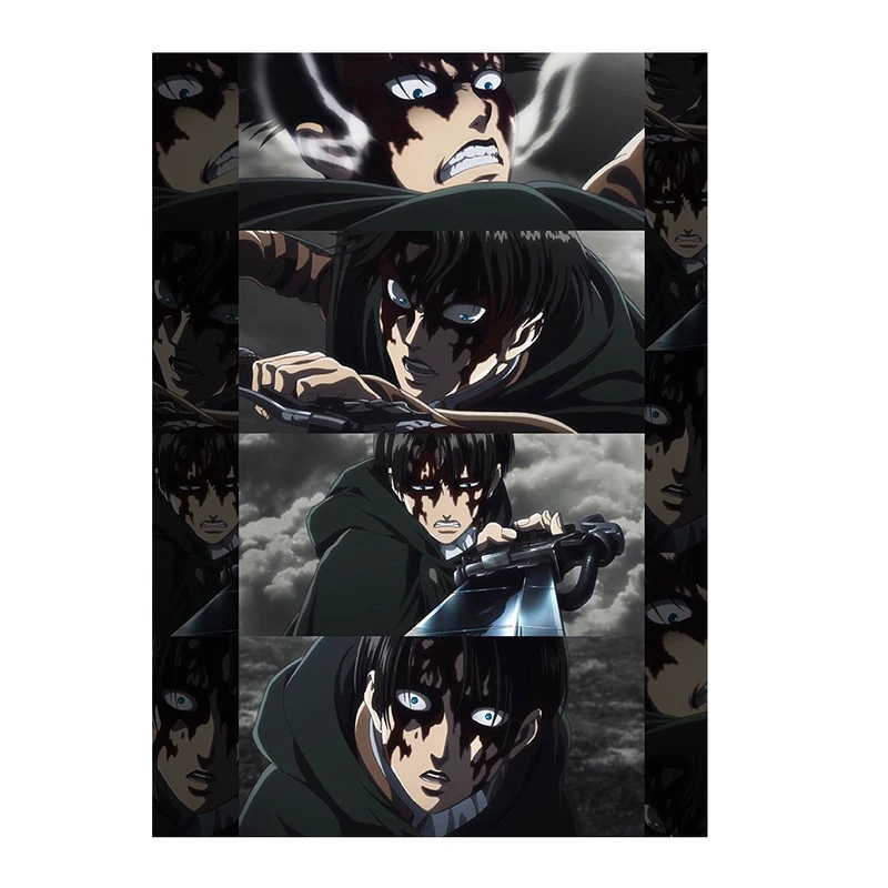 پوستر مدل Levi ackreman طرح انیمه Attack on titan کد 6