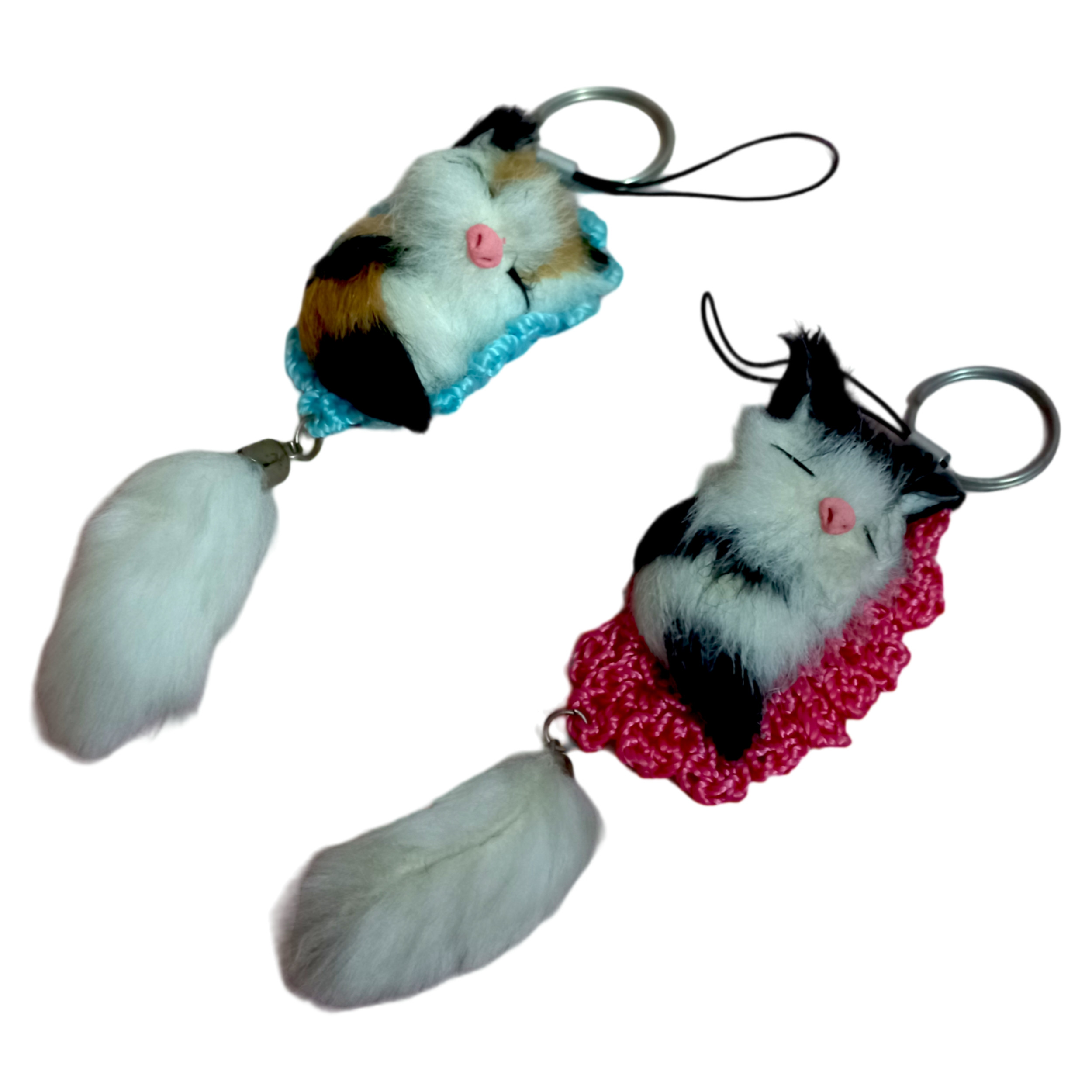 جاکلیدی دخترانه مدل گربه خواب مجموعه 3 عددی