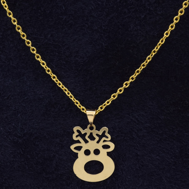 گردنبند طلای 18 عیار دخترانه  مدل P954 طرح گوزن