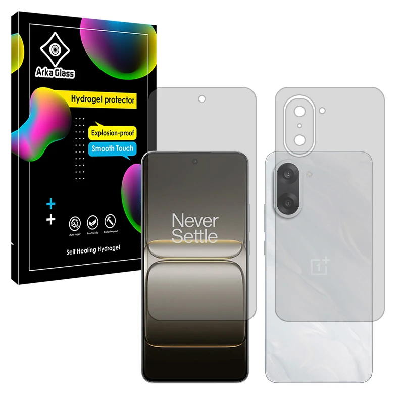 محافظ صفحه نمایش مات آرکا گلس مدل Tough مناسب برای گوشی موبایل وان پلاس Nord CE5 به همراه محافظ پشت گوشی