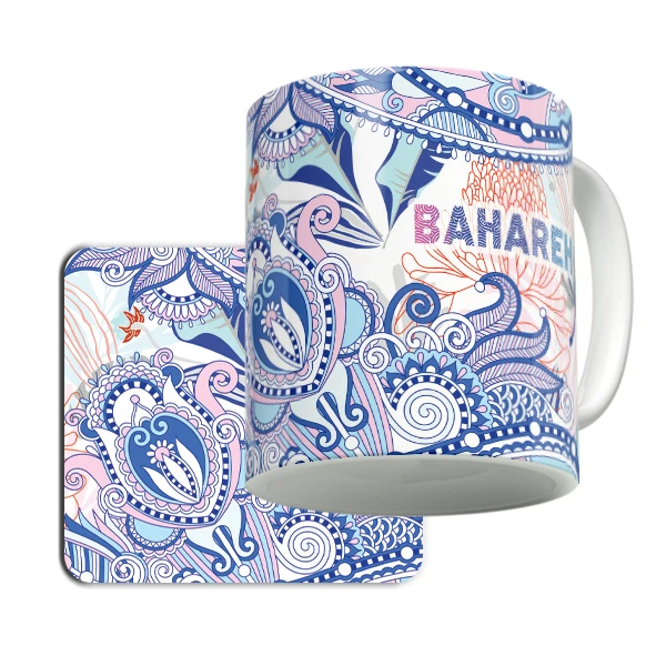 ماگ لاژید مدل اسم بهاره کد SPRL به همراه زیرلیوانی