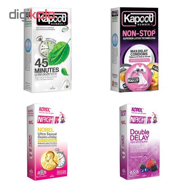 کاندوم کدکس مدل تاخیری مجموعه دو عددی به همراه کاندوم کاپوت مدل تاخیری مجموعه 2 عددی -  - 2