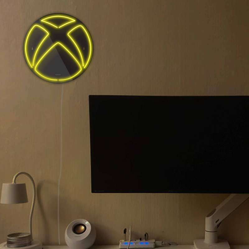 چراغ دیواری نئون دیزاین مدل Xbox-BL_YL