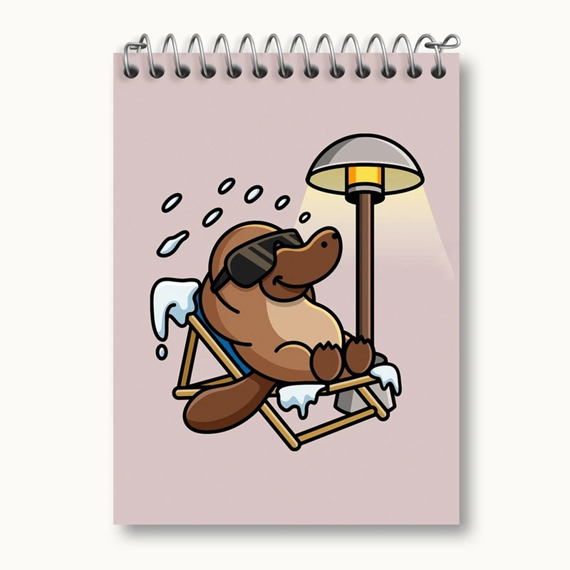 دفتر یادداشت 50 برگ خندالو مدل حیوانات بامزه پلاتیپوس کد 28355