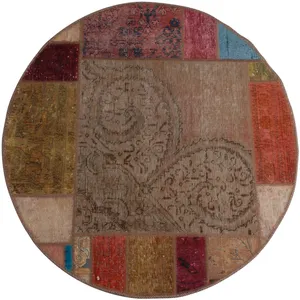 کلاژ فرش قطر یک متری فرش هریس کد 101011