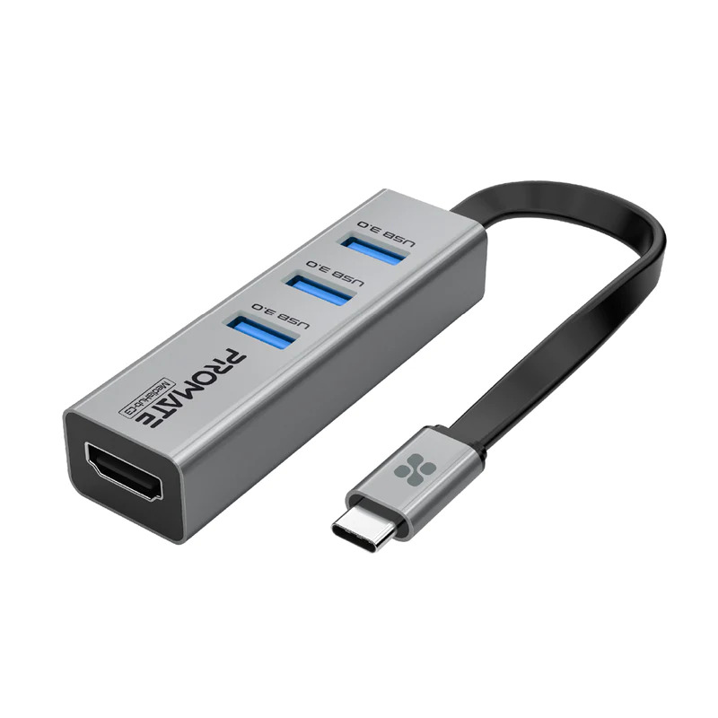 هاب 4 پورت USB-C پرومیت مدل MEDIAHUB-C3