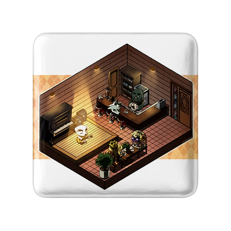 پیکسل خندالو طرح بازی انیمال کراسینگ Animal Crossing مدل مربعی کد 32688