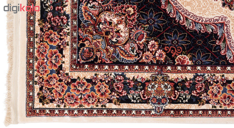 گبه ماشینی دنیای فرش کد 546K زمینه کرم