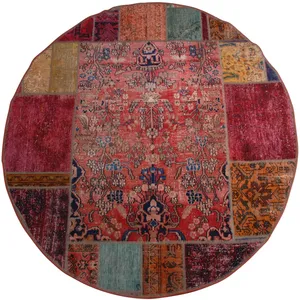 کلاژ فرش قطر یک و نیم متری فرش هریس کد 101041