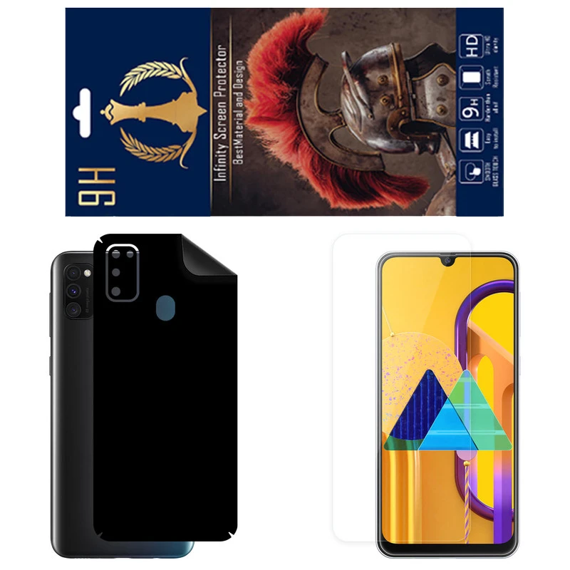 برچسب پوششی اینفینیتی مدل RG مناسب برای گوشی موبایل سامسونگ Galaxy M30s به همراه محافظ صفحه نمایش