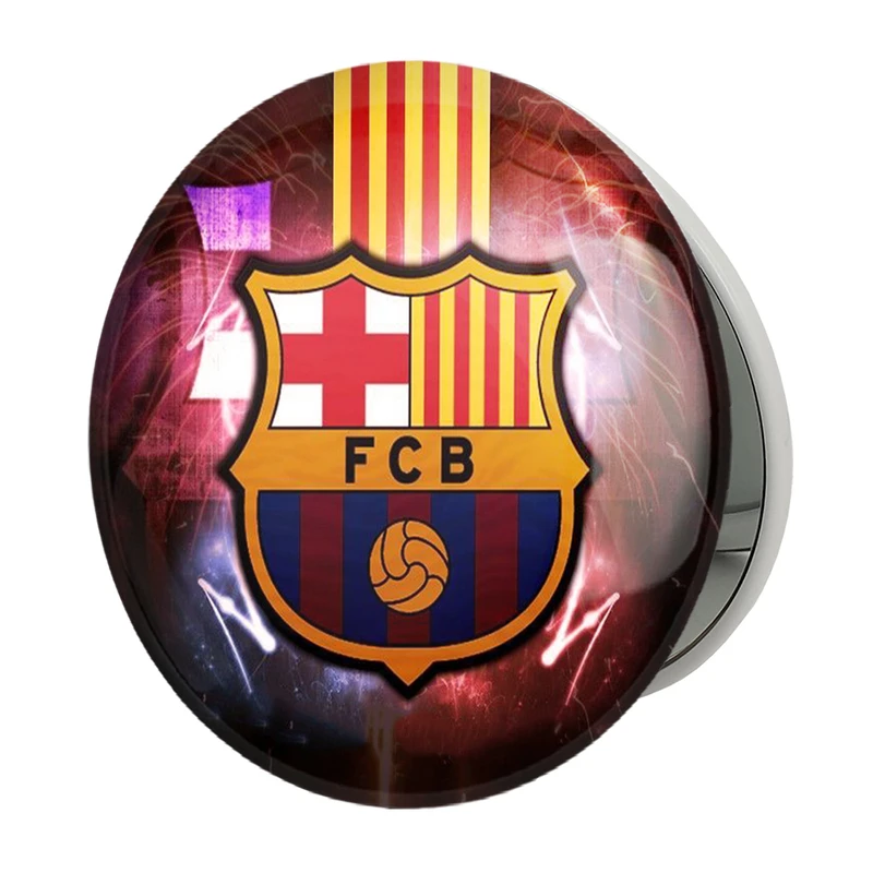 آینه جیبی خندالو طرح باشگاه بارسلونا مدل تاشو کد 26281 