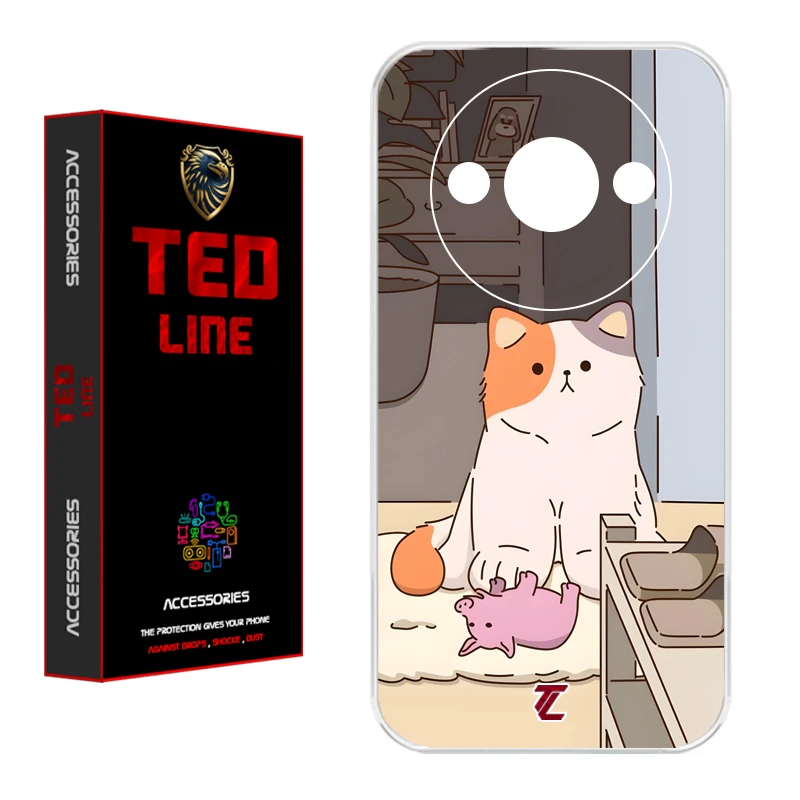 کاور تدلاین طرح گربه کد 1192 مناسب برای گوشی موبایل شیائومی Redmi A3