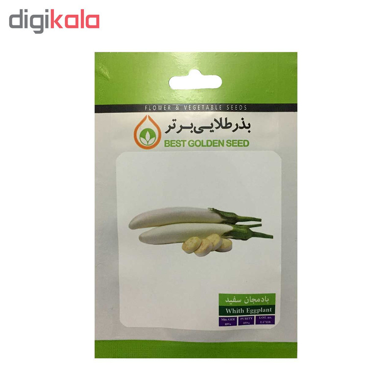 بذر بادمجان قلمی سفید بذر طلایی برتر کد BZT-47