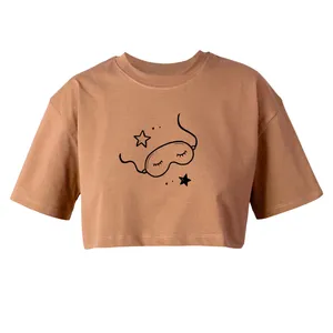 کراپ‌تاپ آستین کوتاه زنانه مدل چشم کد L100 K