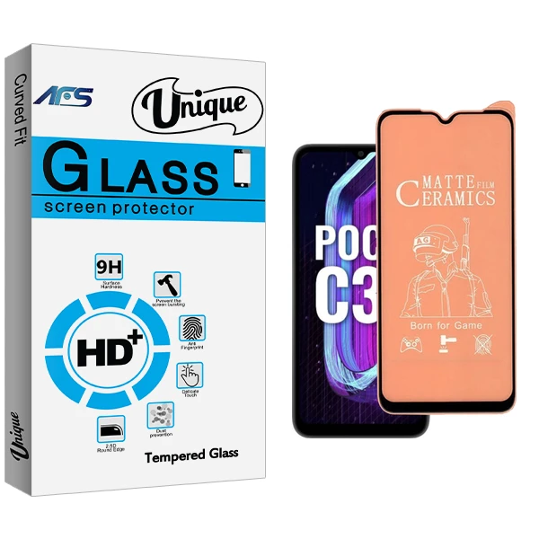محافظ صفحه نمایش سرامیکی مات ای اف اس مدل Unique Pro مناسب برای گوشی موبایل شیائومی Poco C31