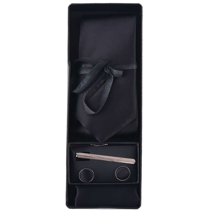 ست کراوات و دستمال جیب و دکمه سردست مردانه مدل FF-101941