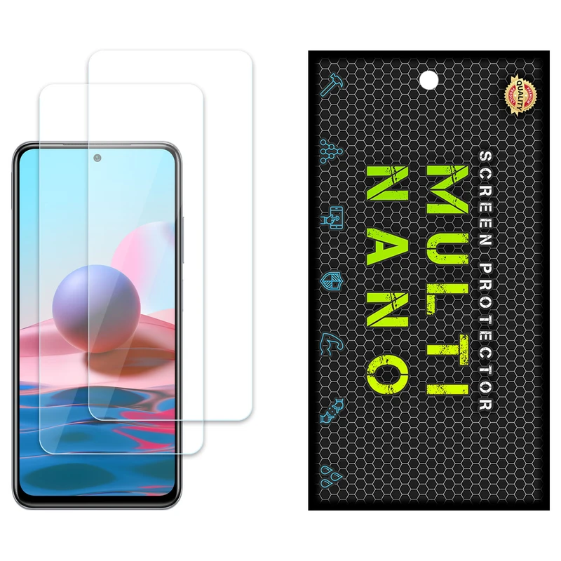 محافظ صفحه نمایش مولتی نانو مدل X-S2N مناسب برای گوشی موبایل شیائومی Redmi Note 10 4G بسته دو عددی