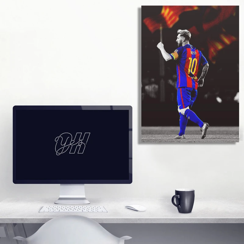 تابلو شاسی گالری استاربوی طرح مسی مدل Football 2