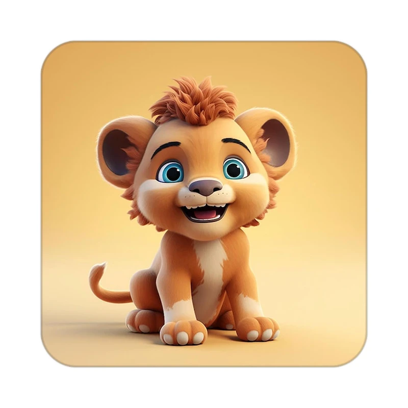 زیر لیوانی کاکتی طرح شیر مدل mp22830