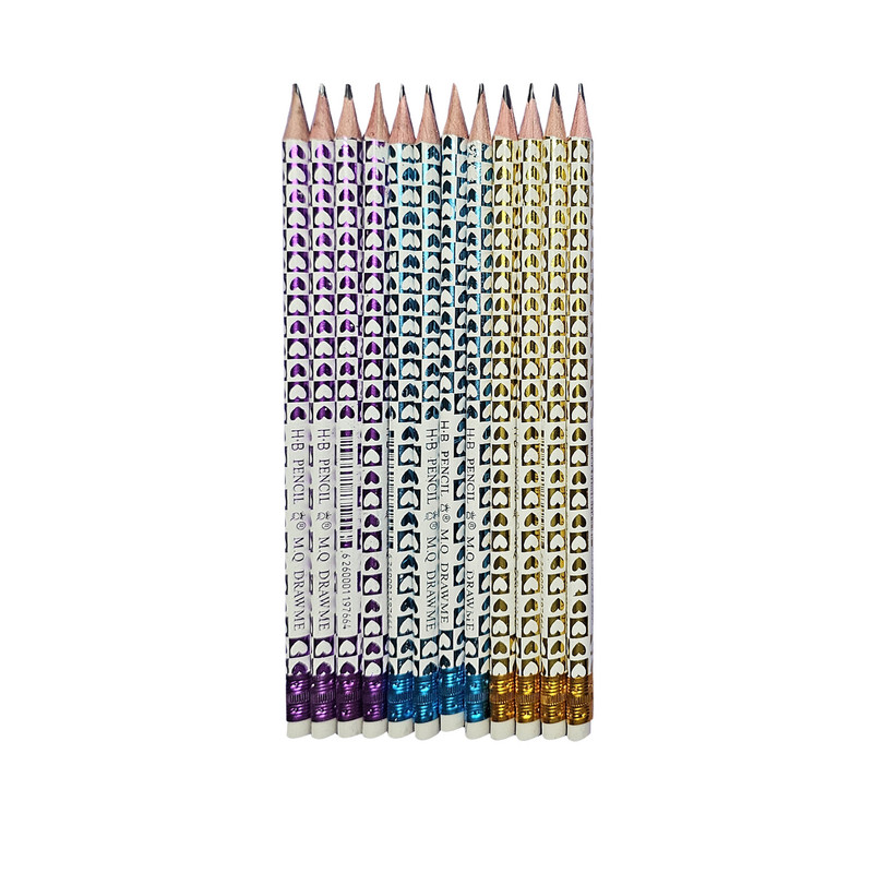 مداد مشکی مدل ام کیو طرح قلب کد اچ 45 مجموعه 12 عددی