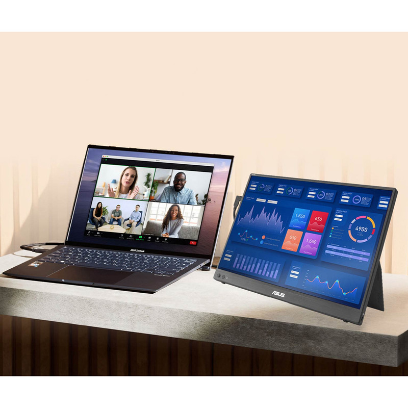 مانیتور 16 اینچ ایسوس مدل ZenScreen MB16FC با وضوح WUXGA، پنل IPS و نرخ به‌روزرسانی 75 هرتز