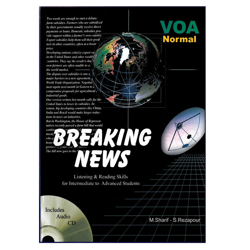 کتاب VOA normal breaking news includes audio cd اثر m sharifi and s rezapour انتشارات هدف نوین