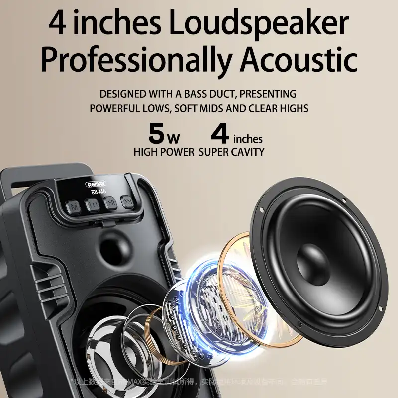 اسپیکر بلوتوثی ریمکس مدل wireless RB-M6