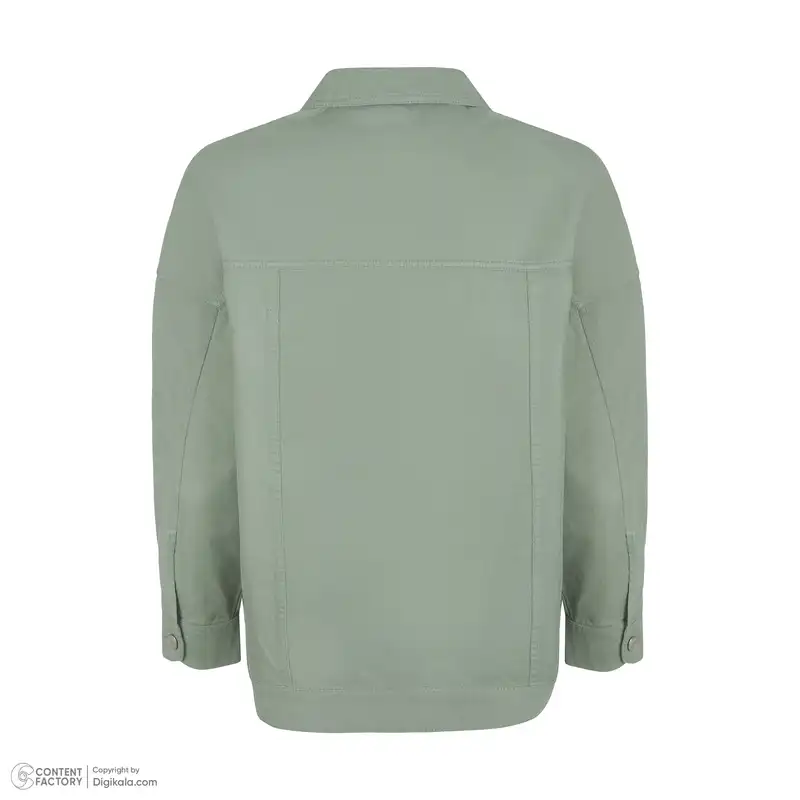 کت کتان زنانه ژیار مدل سرآستین افتاده رنگ سبز