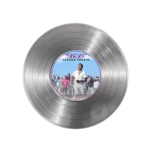 تابلو نیپ آرت طرح دیسک گرامافون مدل 9180 فریم نقره ای