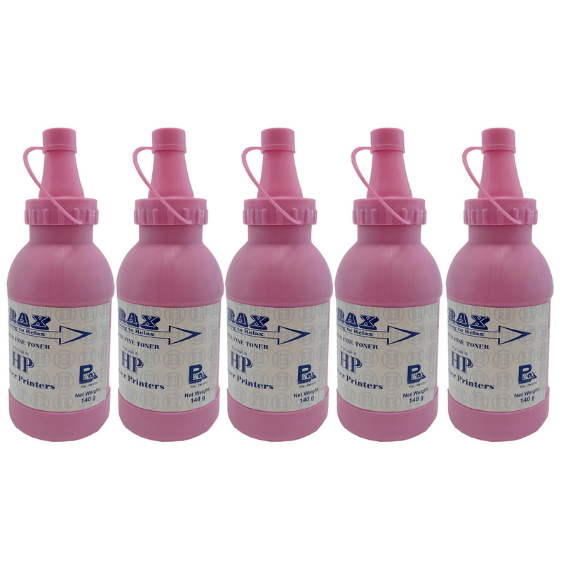 پودر شارژ مشکی 140 گرمی پرکس کد HP1010 بسته 5 عددی
