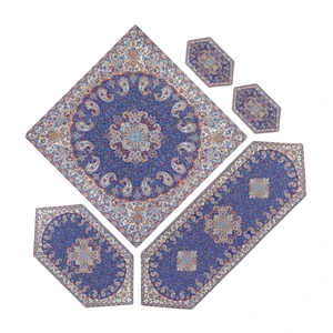 ست  5 تکه رومیزی ترمه مدل نسترن کد Af-1007