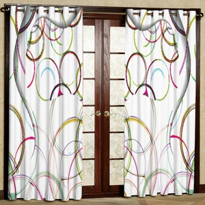 پرده مدل طرح دار خطی مخمل پانچی کد 2207 سایز 140x280 سانتی متر