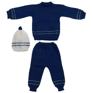ست 3 تکه لباس بافتنی نوزادی پسرانه کد 567