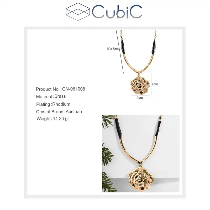 گردنبند زنانه کوبیک مدل QN-081008