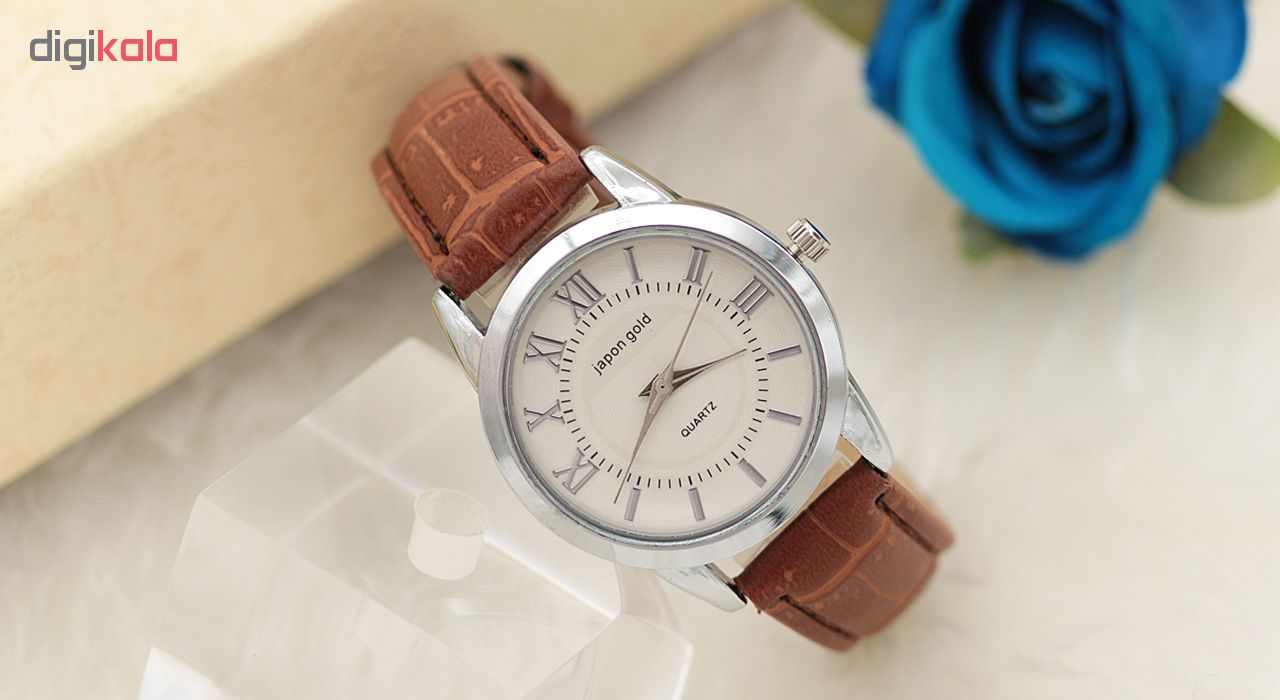 ساعت مچی عقربه ای زنانه ژاپن گلد مدل JG1756