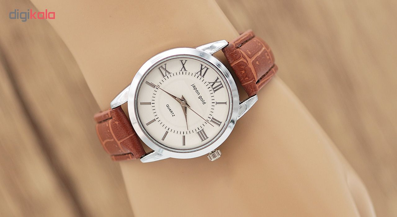 ساعت مچی عقربه ای زنانه ژاپن گلد مدل JG1756