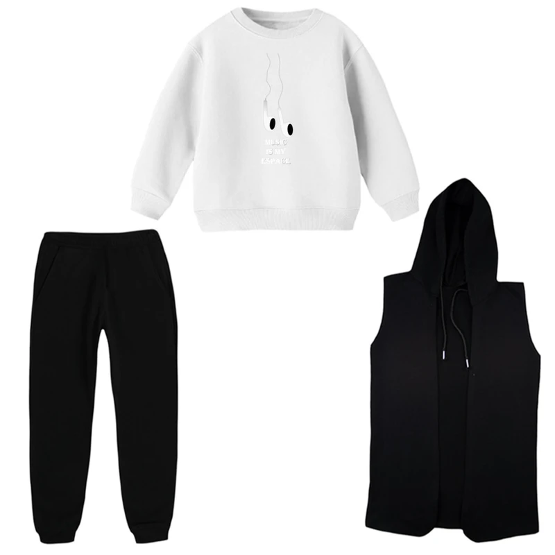 ست 3 تکه لباس راحتی بچگانه مدل هندزفری  